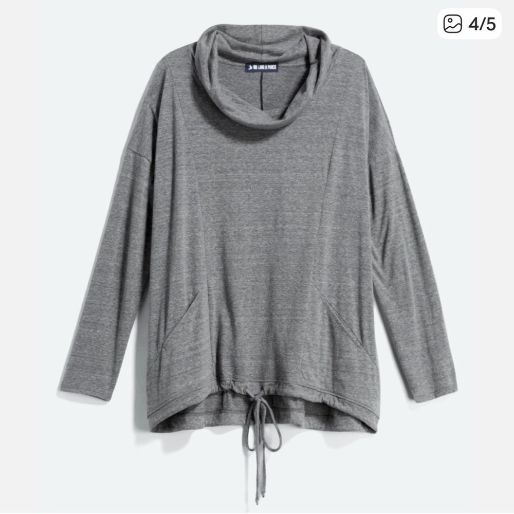 Cowl Neck Sweater - ink love and peace